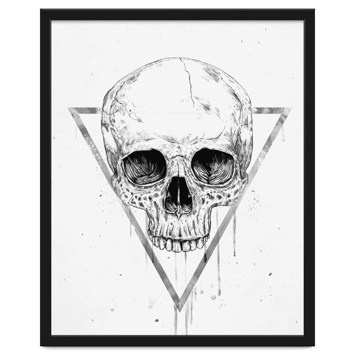 Skull In A Triangle (bw)