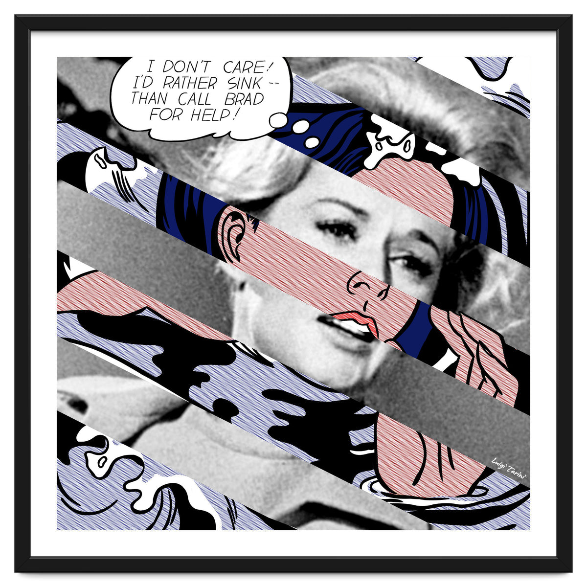 Lichtenstein's Drowning Girl & Tippi Hedren In Birds Big