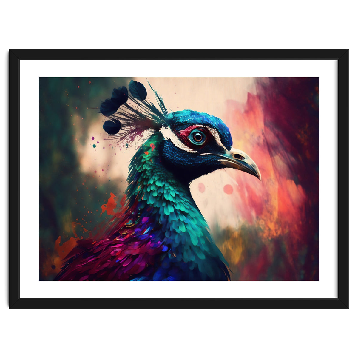 Peacock Bright Modern Painting