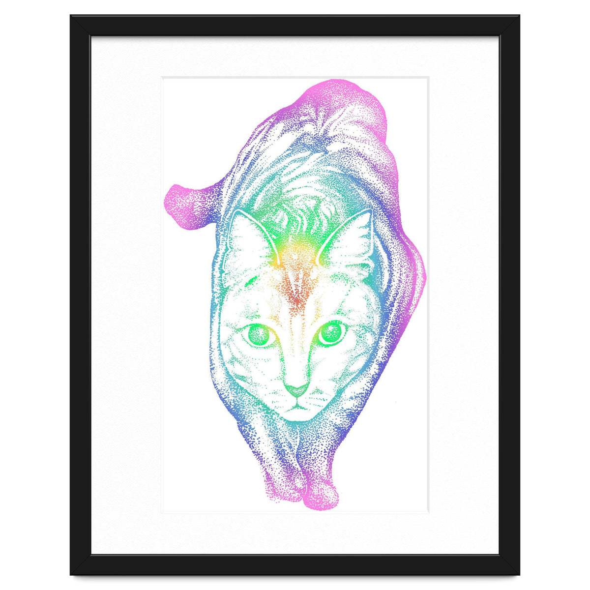 Rainbow Pastel Cat