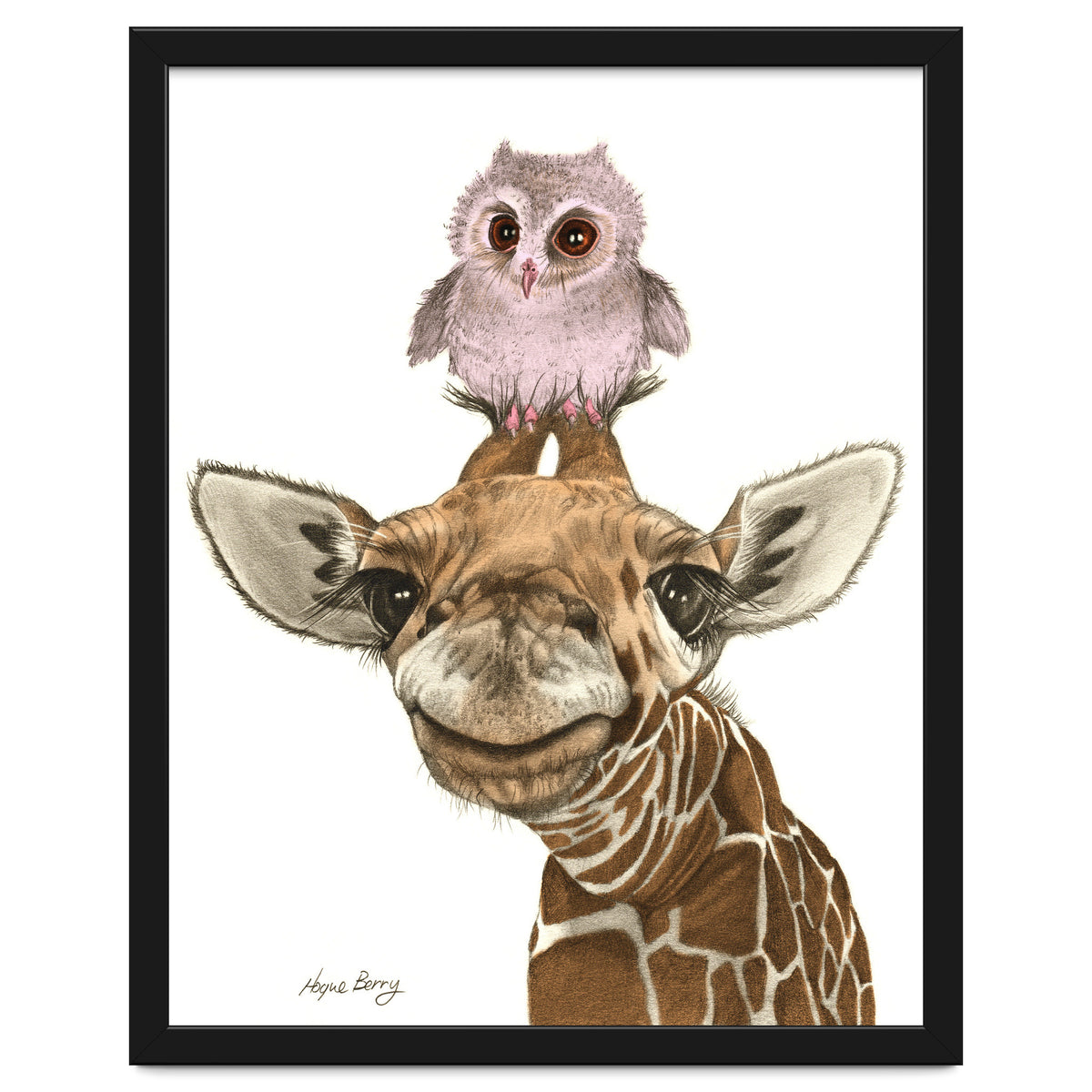 Giraffe and Owl