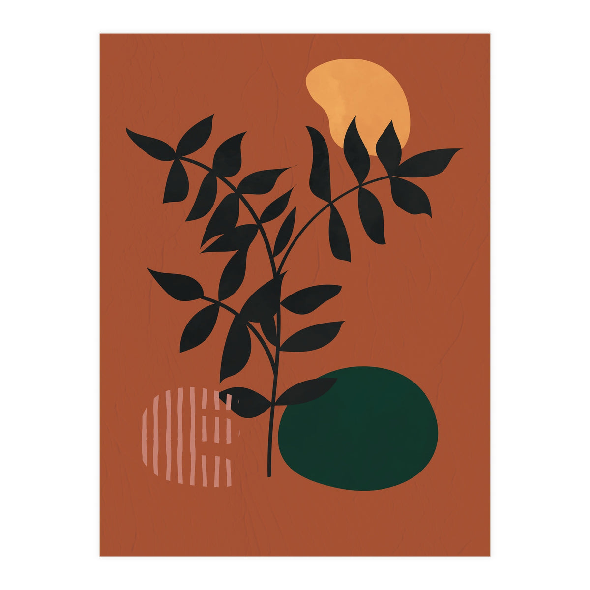 Boho Terracotta Plant (Print Only)