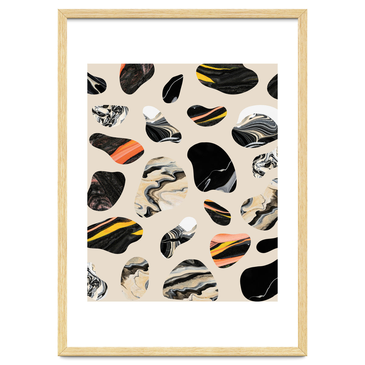 Marble Jelly Beans, Abstract Shapes Nature Eclectic Textures, Precious Stones Agate Dark Mystery