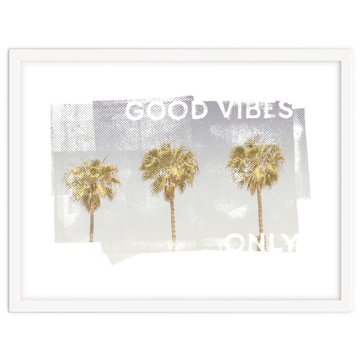 Vintage palm trees | good vibes only