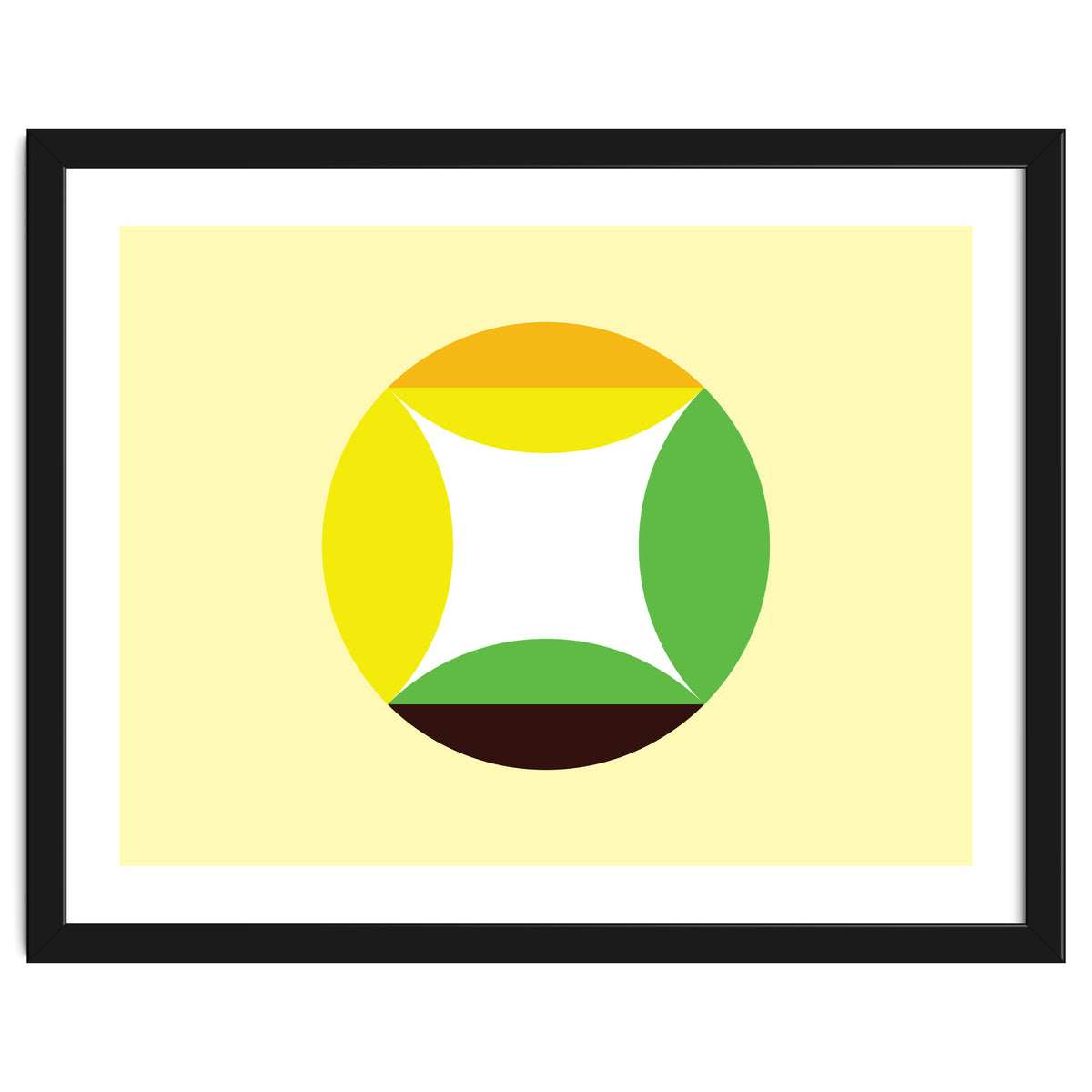 Geometric Shapes No. 21 - yellow, green & orange