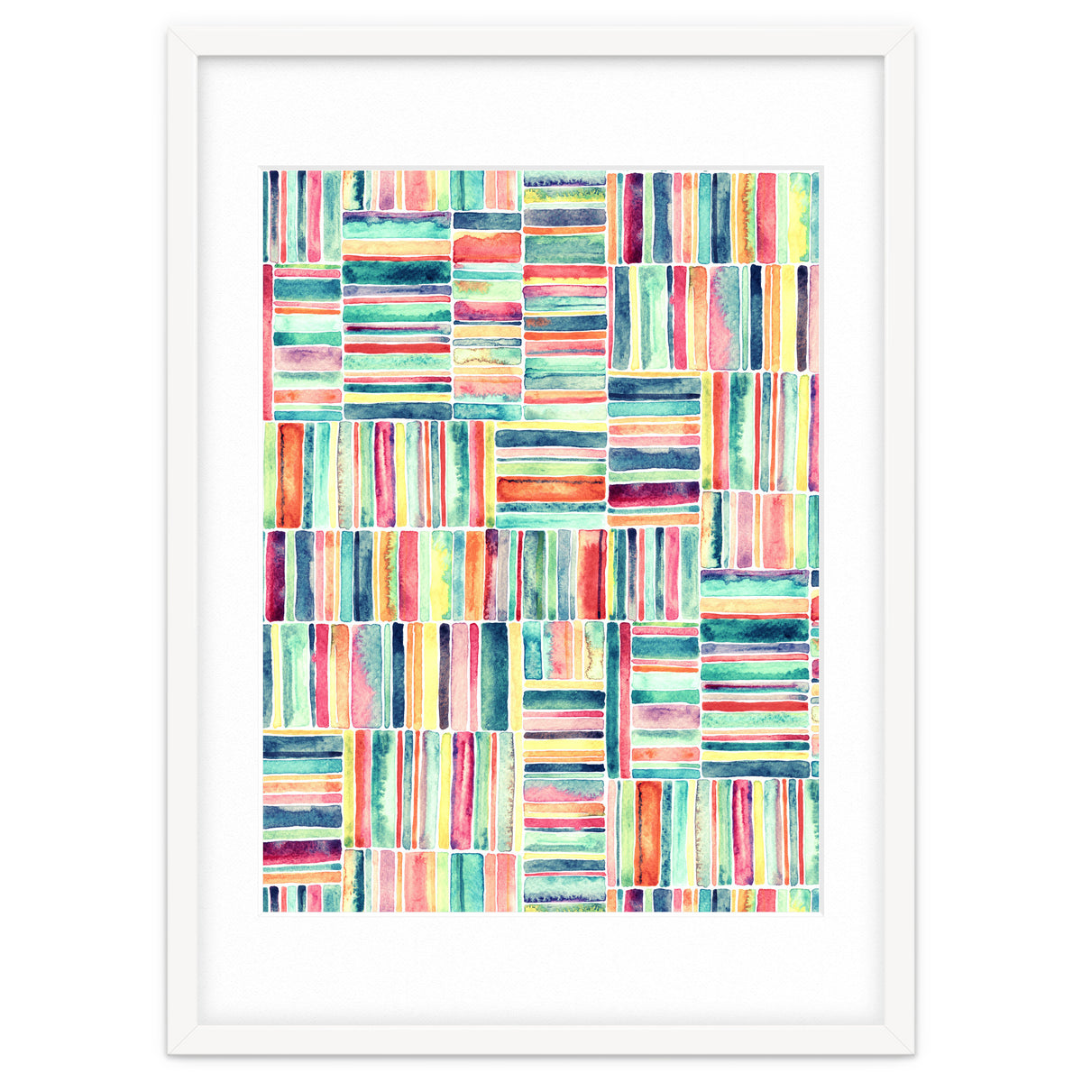 Retro Beach Chair Pastel Watercolor Stripes
