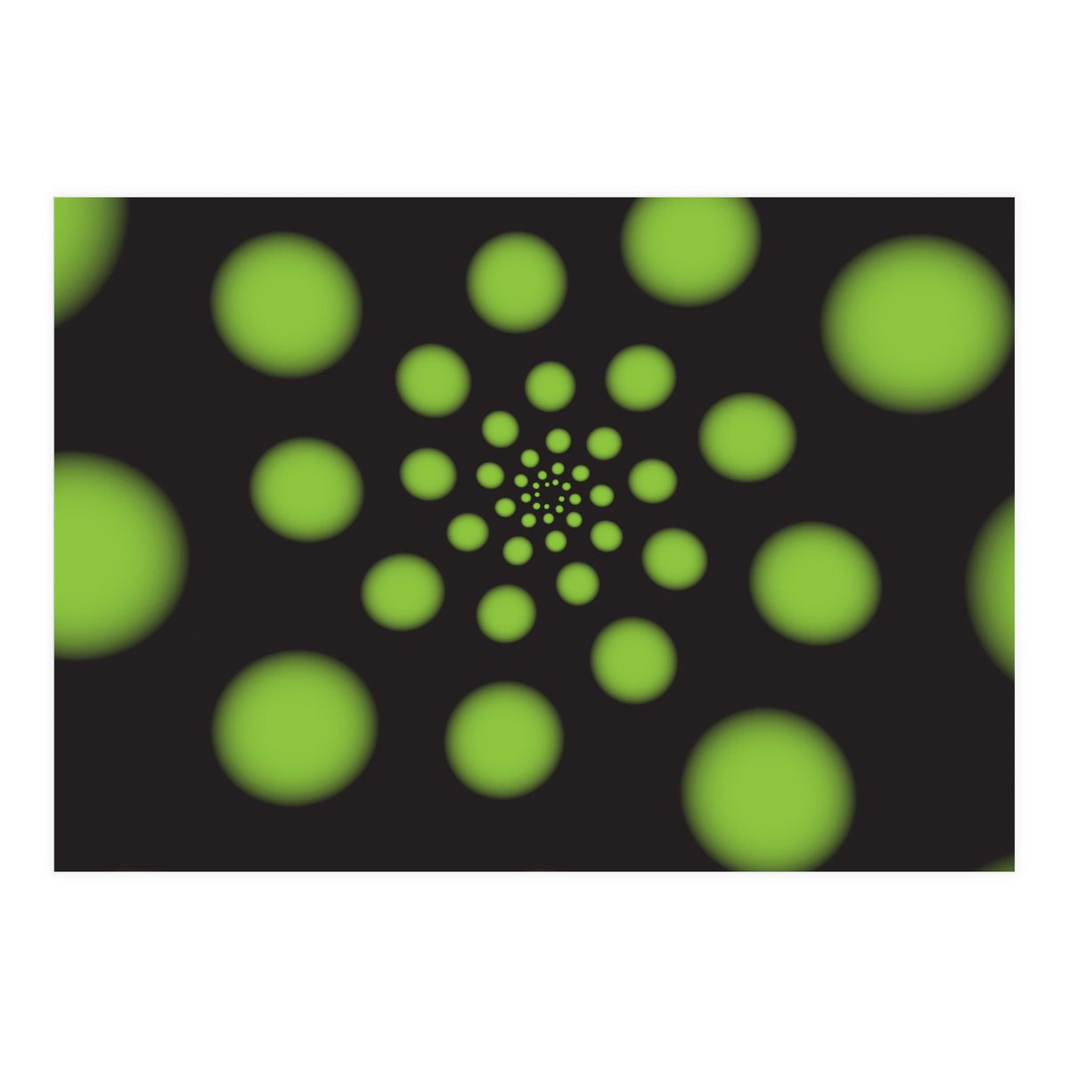 Green Spiral Dots (Print Only)
