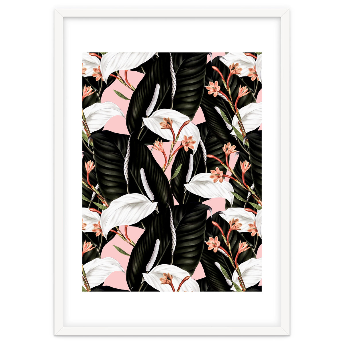 Flowery exotic botanical pink