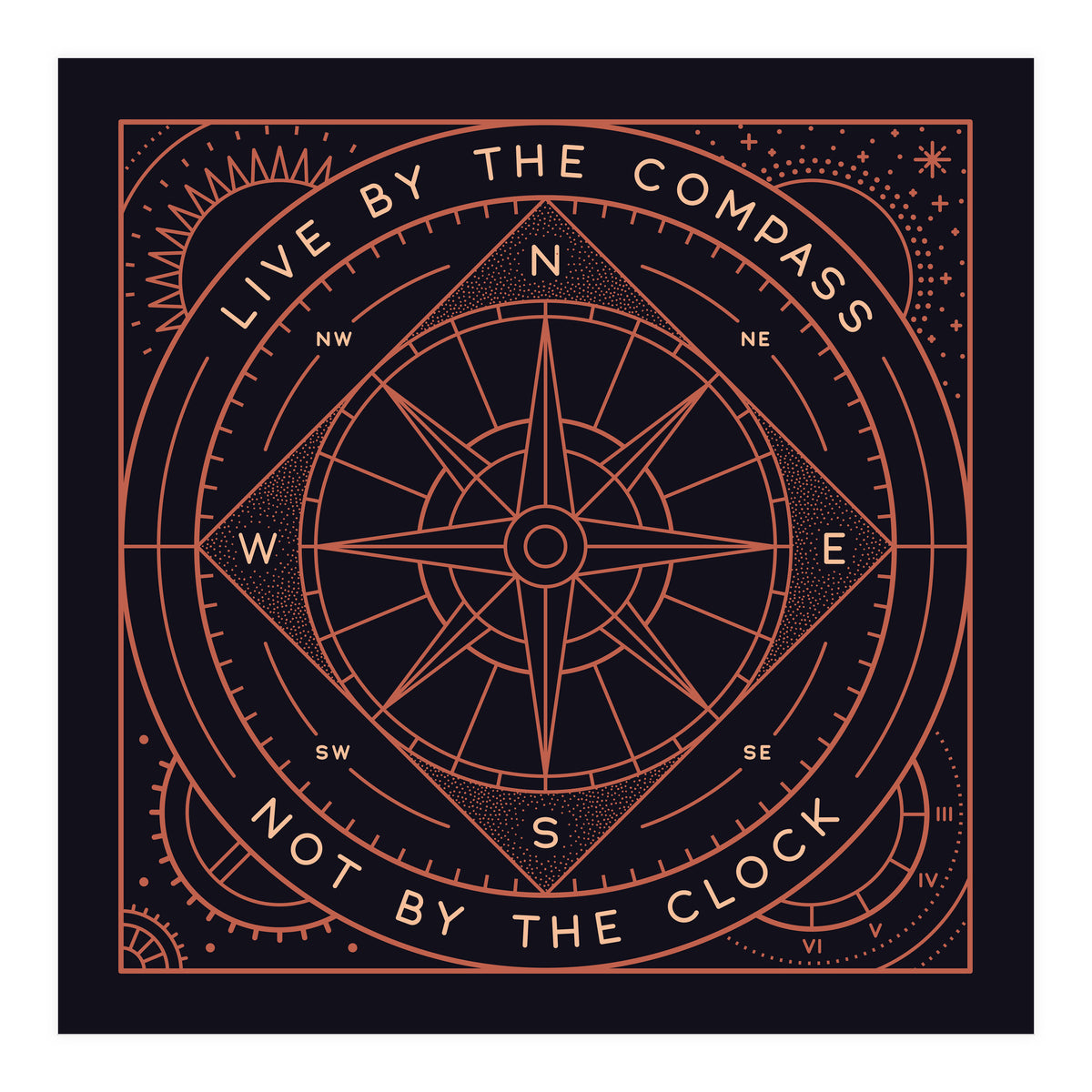 Live By The Compass (Print Only)