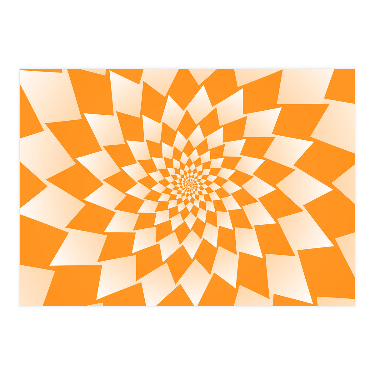 Abstract Orange Geometric  (Print Only)
