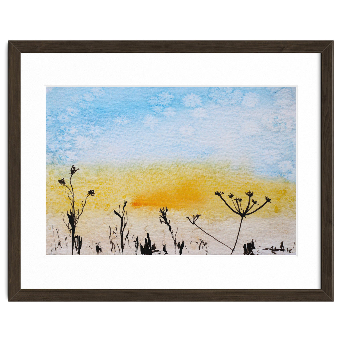 Winter sunrise || watercolor