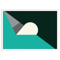 Geometric Shapes No. 56 - teal, grey & black