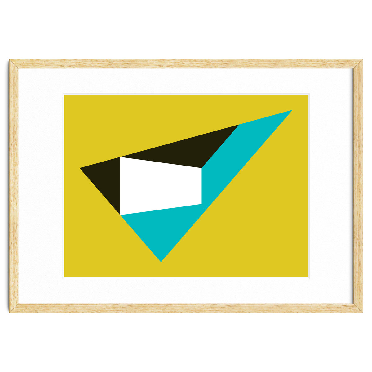 Geometric Shapes No. 39 - mustard & turquoise