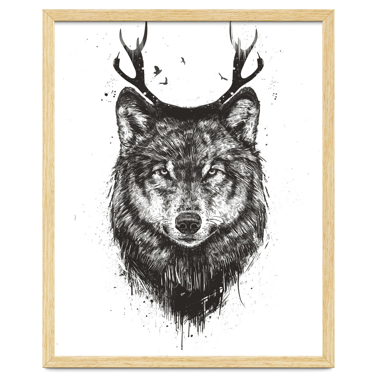 Deer Wolf Bw