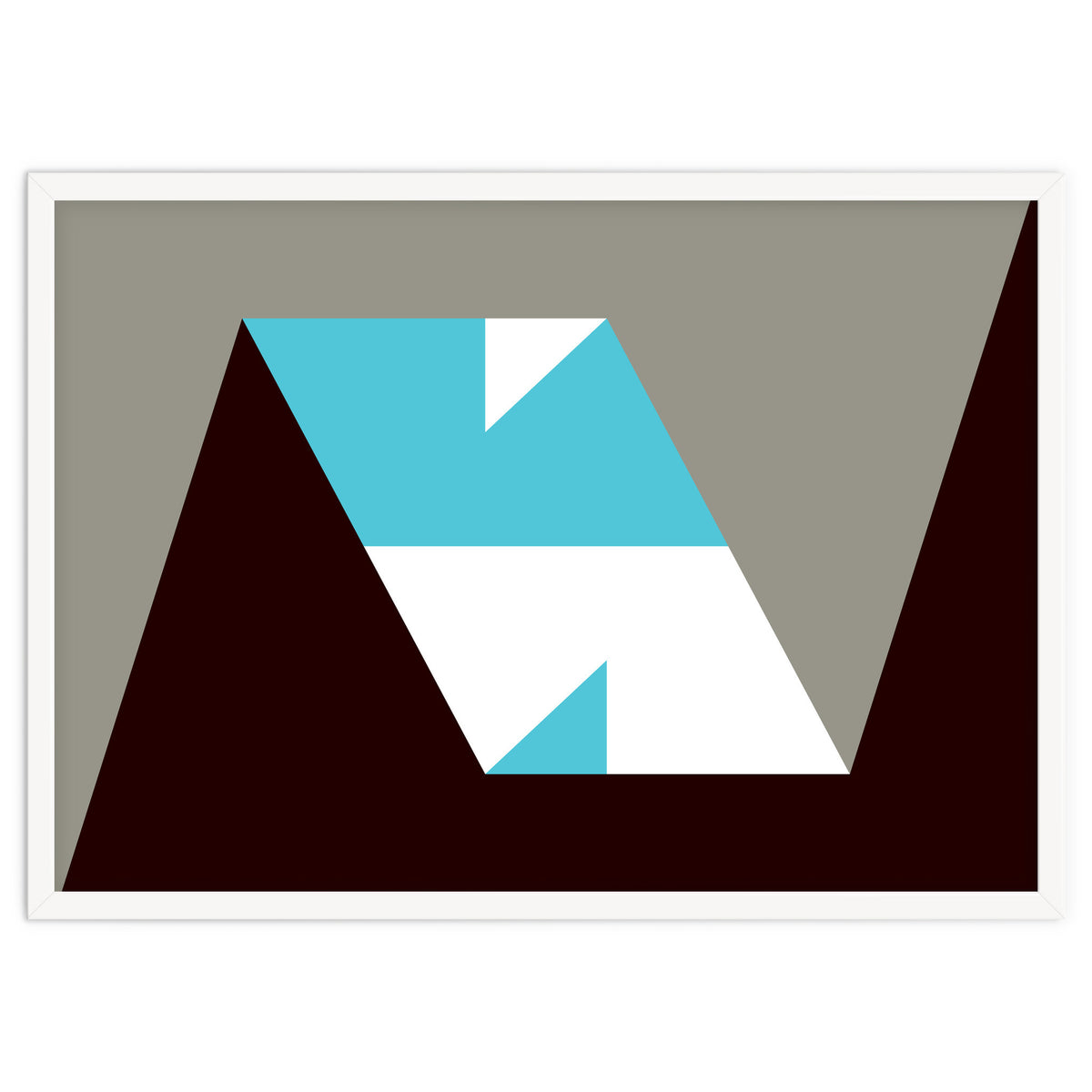 Geometric Shapes No. 48 - grey & blue