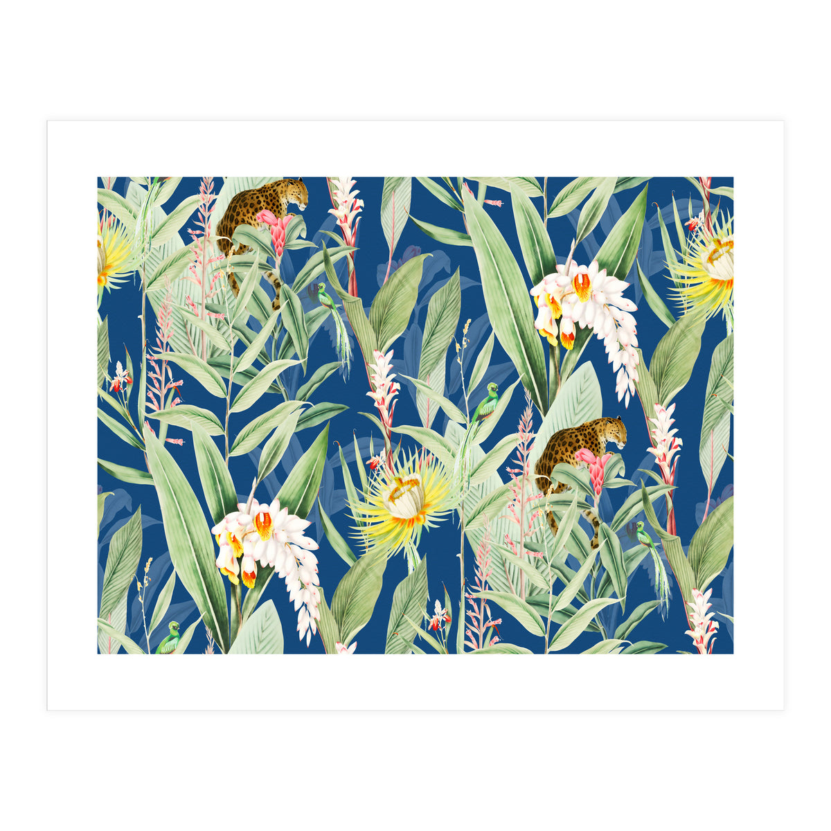 Leopard & Flowers (Print Only)