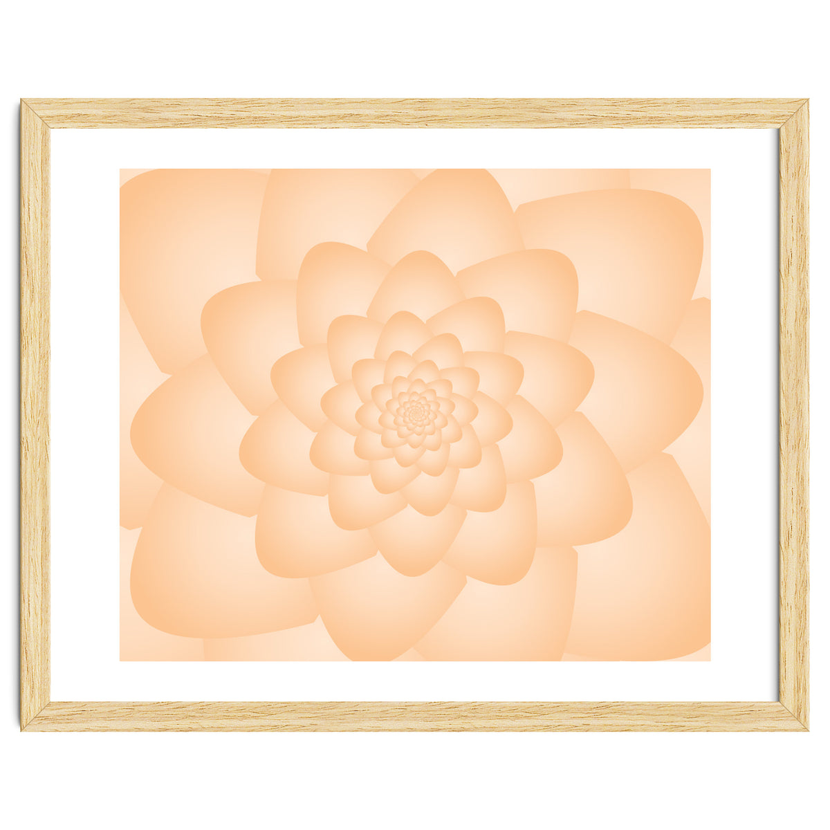 Pastel Colors Flower Pattern Set Orange