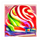 Santa Monica Pier swirly Candy AI Art (Print Only) thumbnail