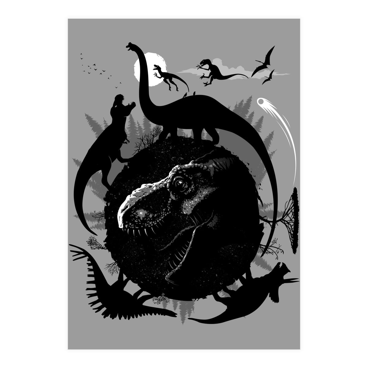 Circle of T-Rex (Print Only)