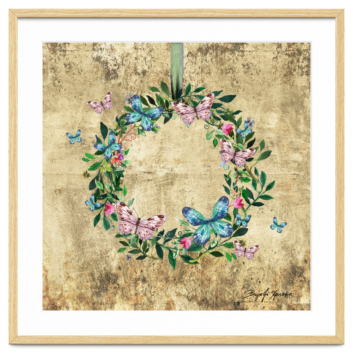 Wreath #Flowers & Butterflies#Royal collection