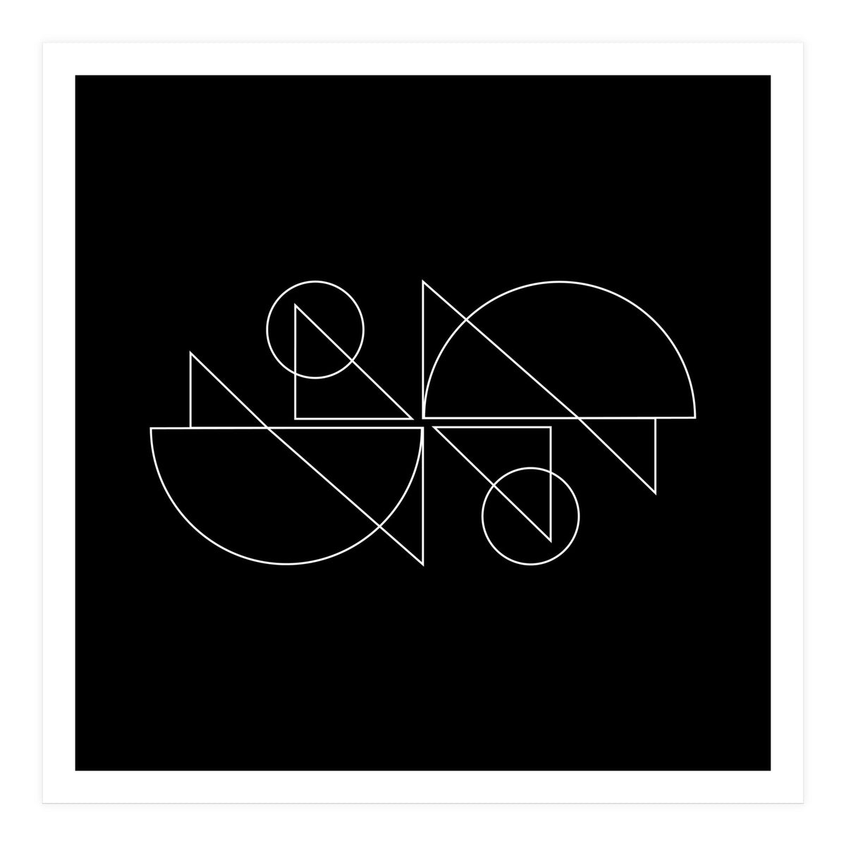 Tandem Cyclists | modern geometric (Print Only)