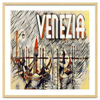 Venezia Vintage Art Gondolas sketch