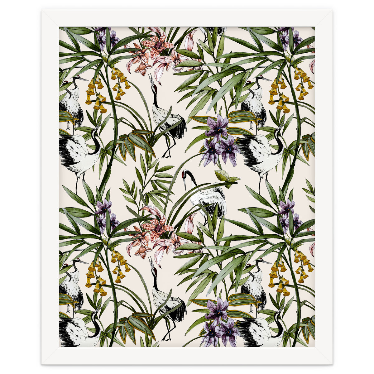 Asian crane pattern - 02