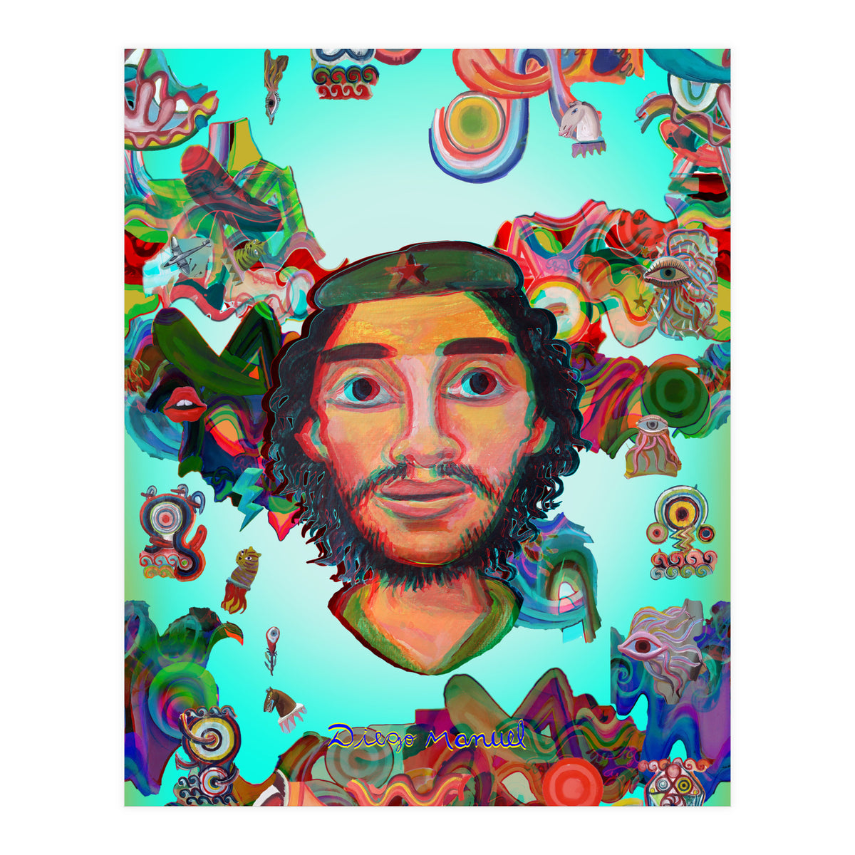 El Che Y Graffiti (Print Only)