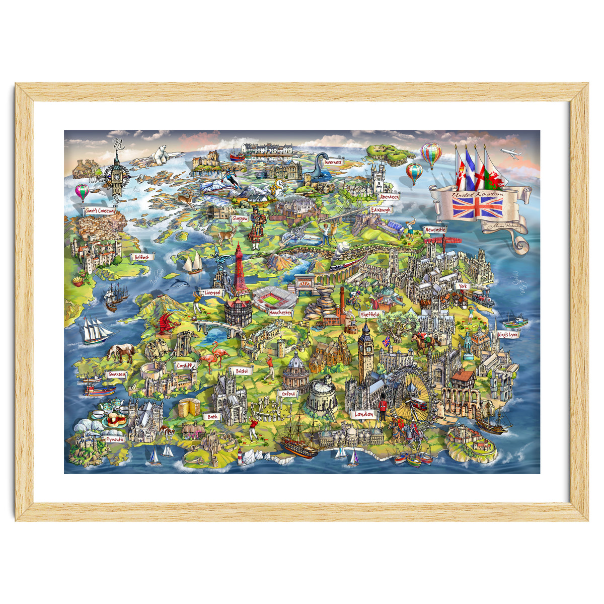 Illustrated Map Of The United Kingdom