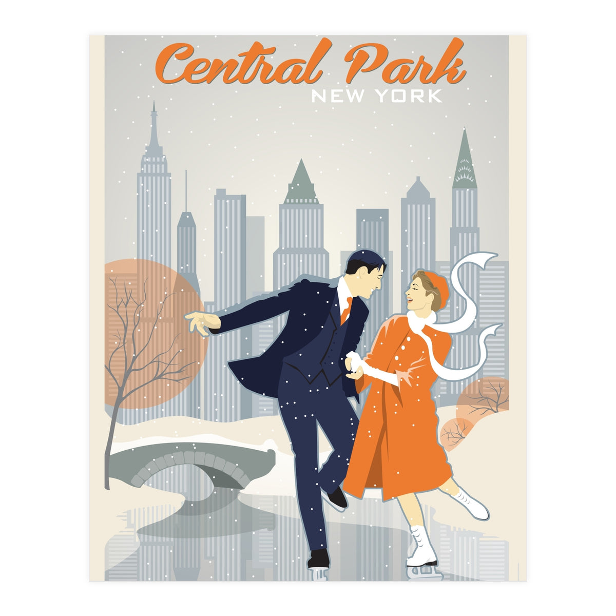 Skating in Central Park  (Print Only)