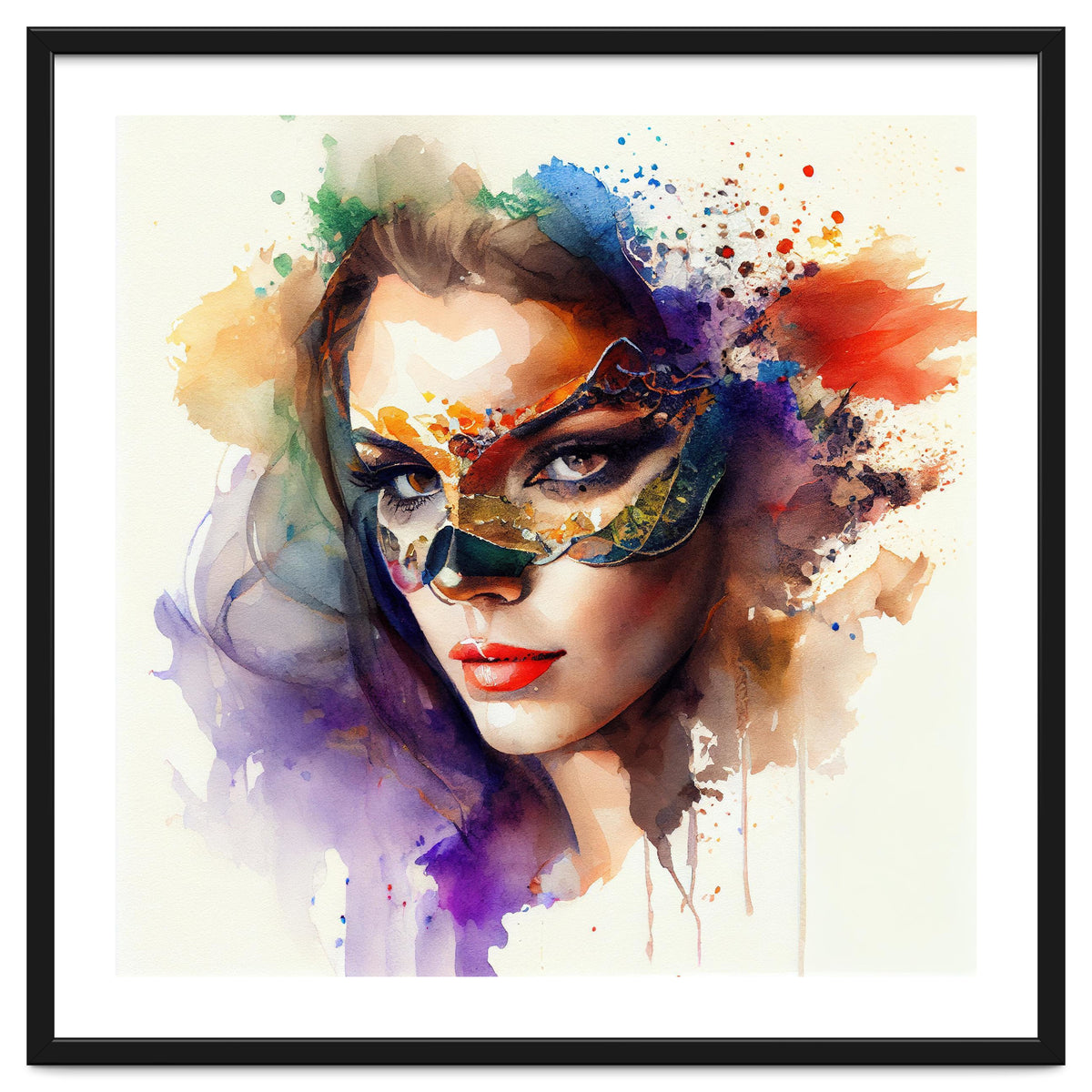 Watercolor Carnival Woman #11