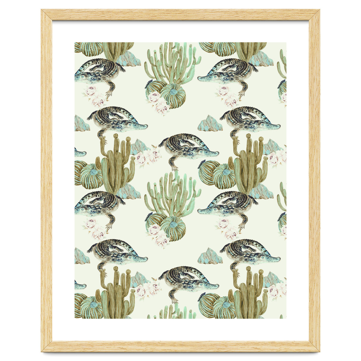 Crocodile pattern on the cactus