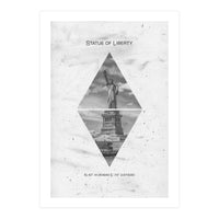 Coordinates NEW YORK CITY Statue of Liberty  (Print Only)