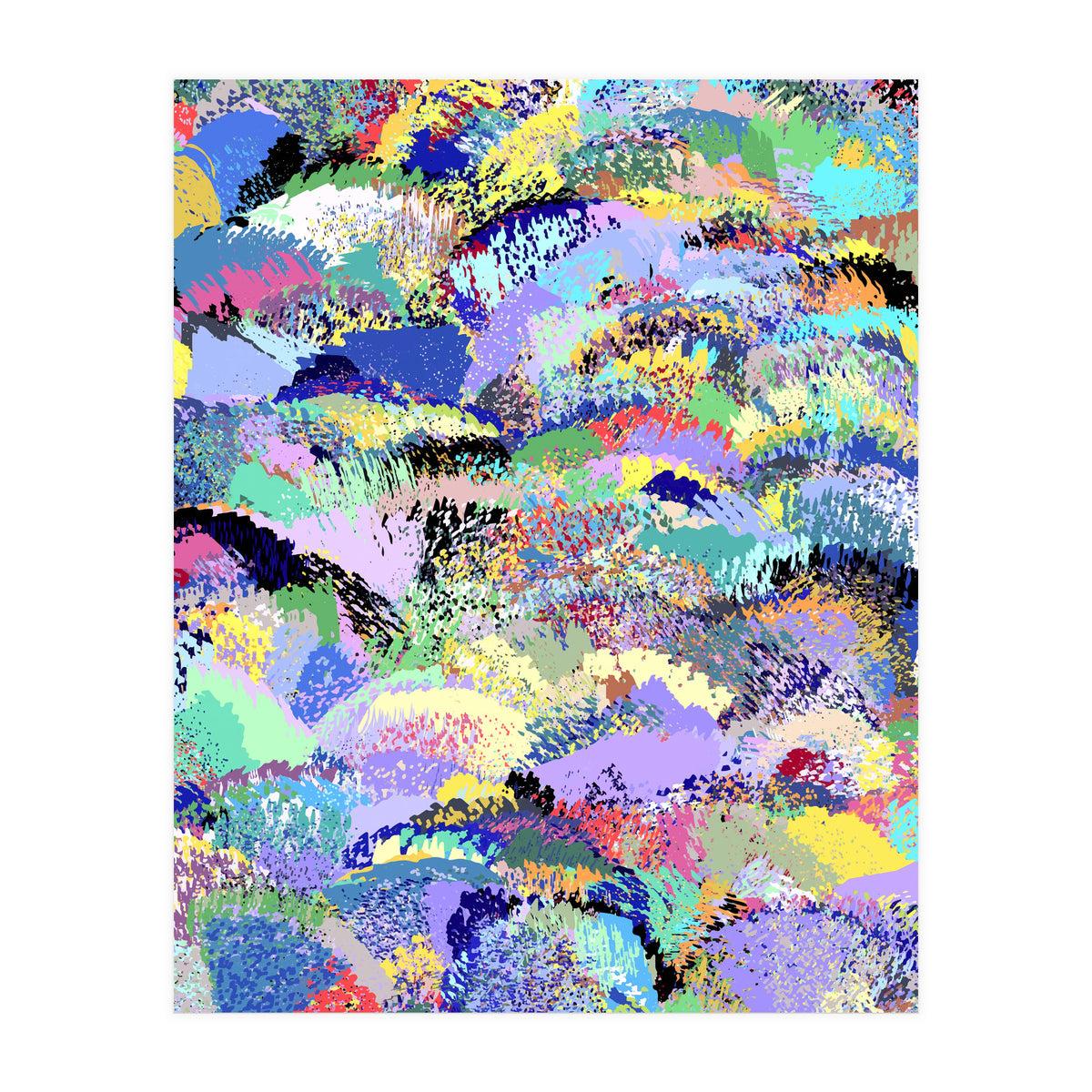 Lavender Soul Garden, Botanical Jungle Bohemian Nature Illustration, Plants Forest PaintingGarden (Print Only)