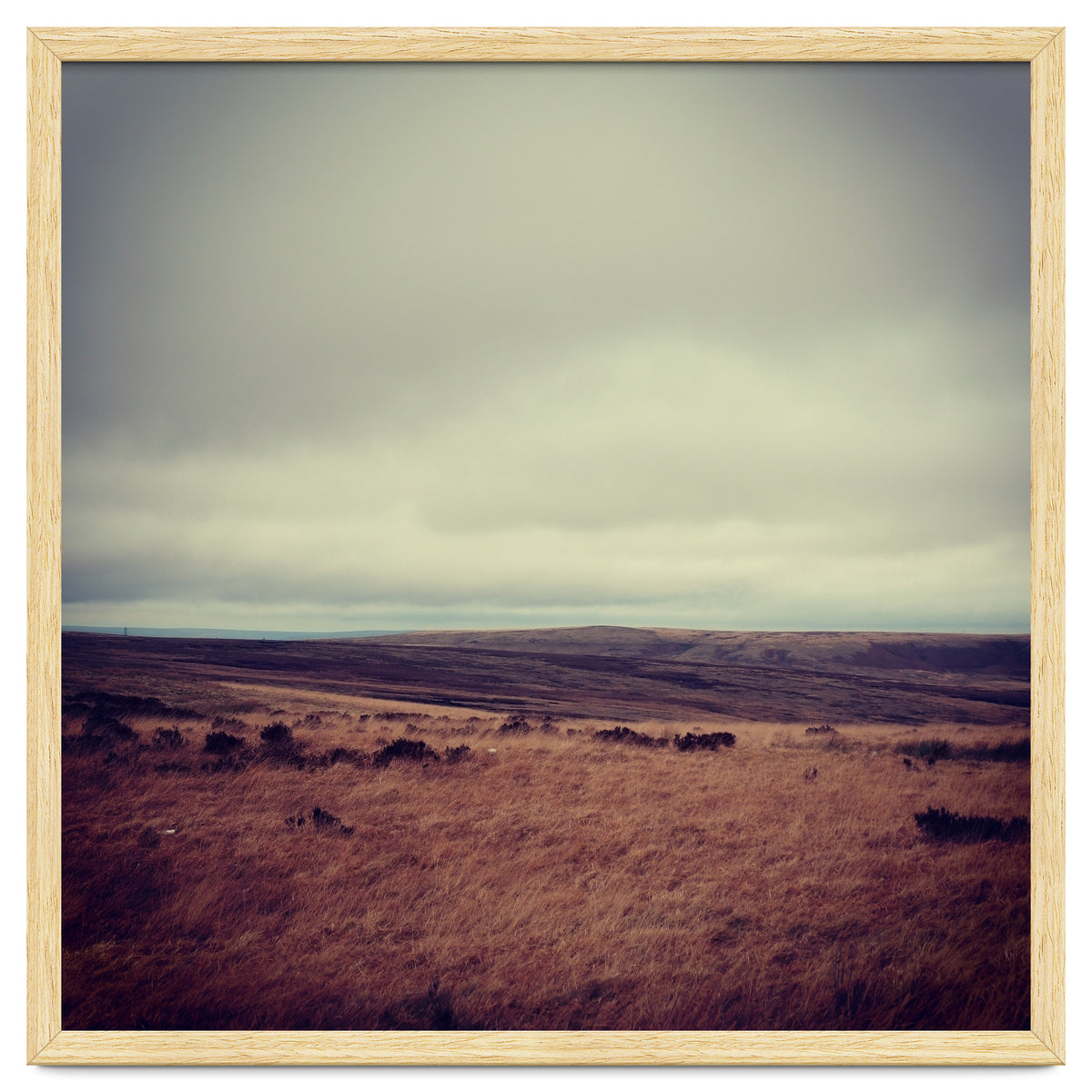 Bleak winter landscape of Saddleworth Moor