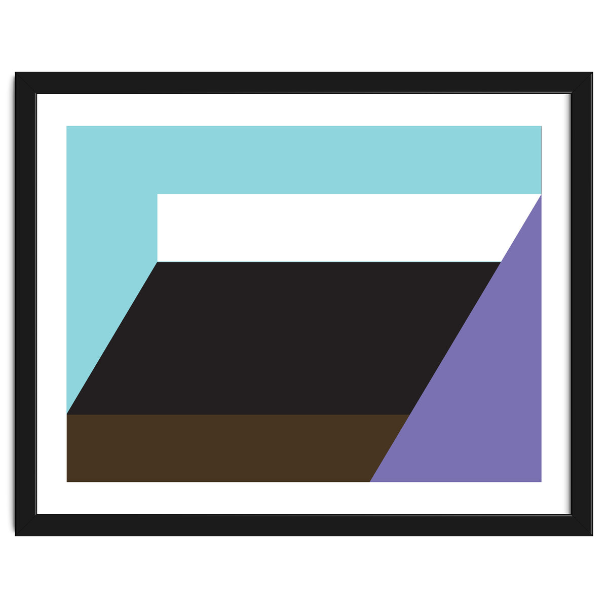 Geometric Shapes No. 34 - purple, blue & black