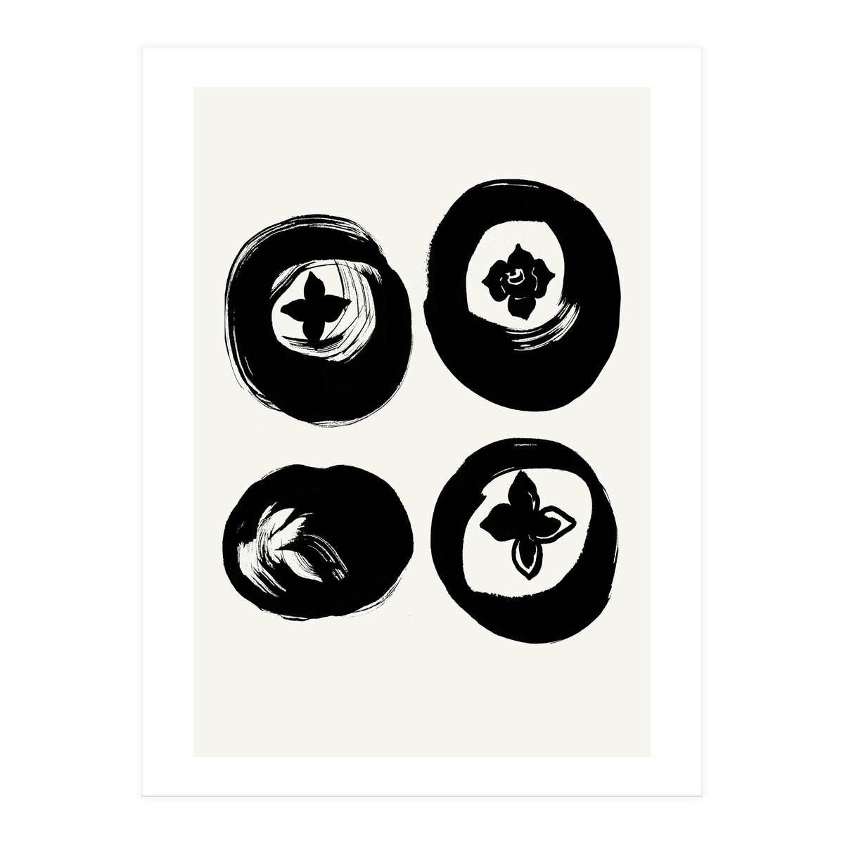 Four persimmons (Print Only)