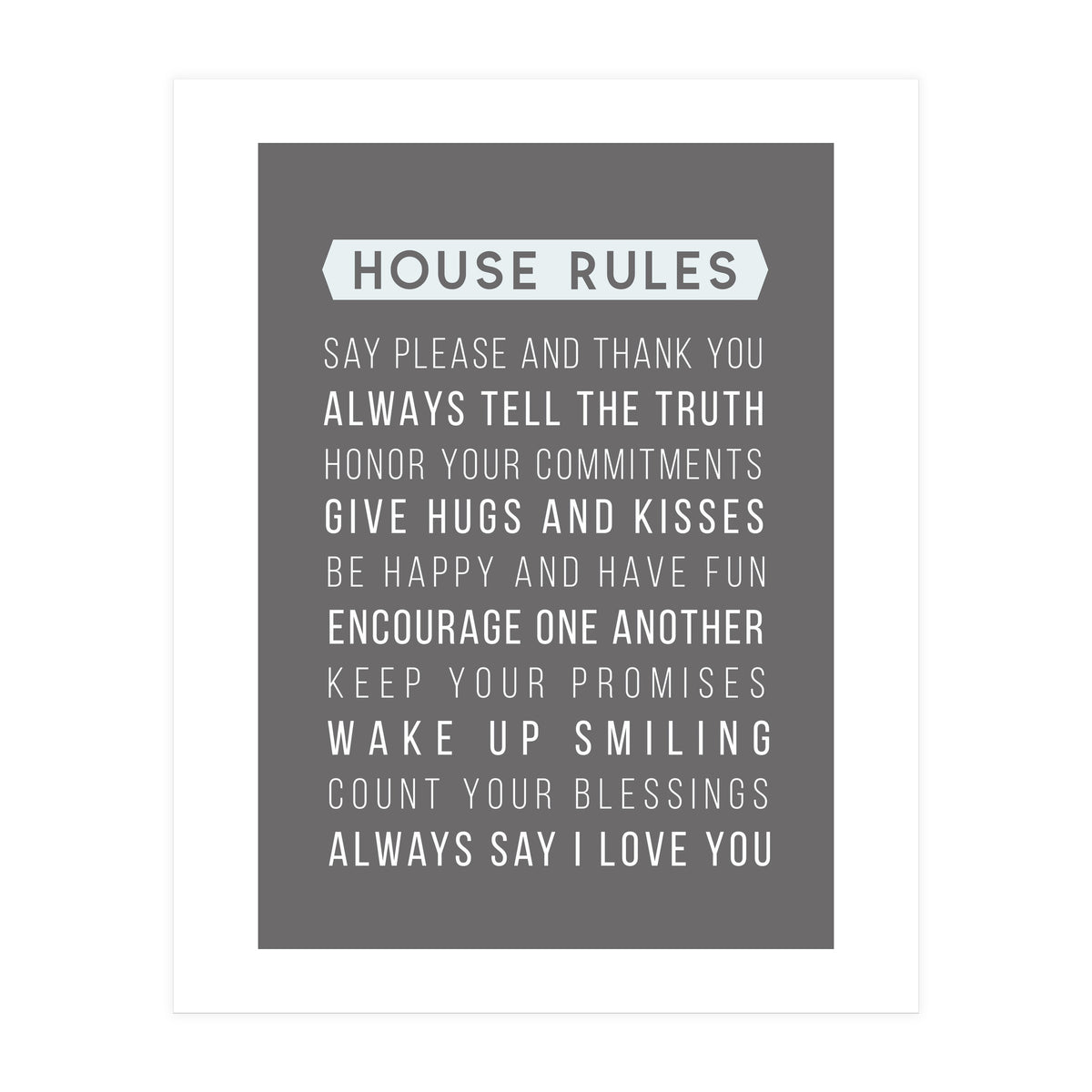 House Rules (Print Only)