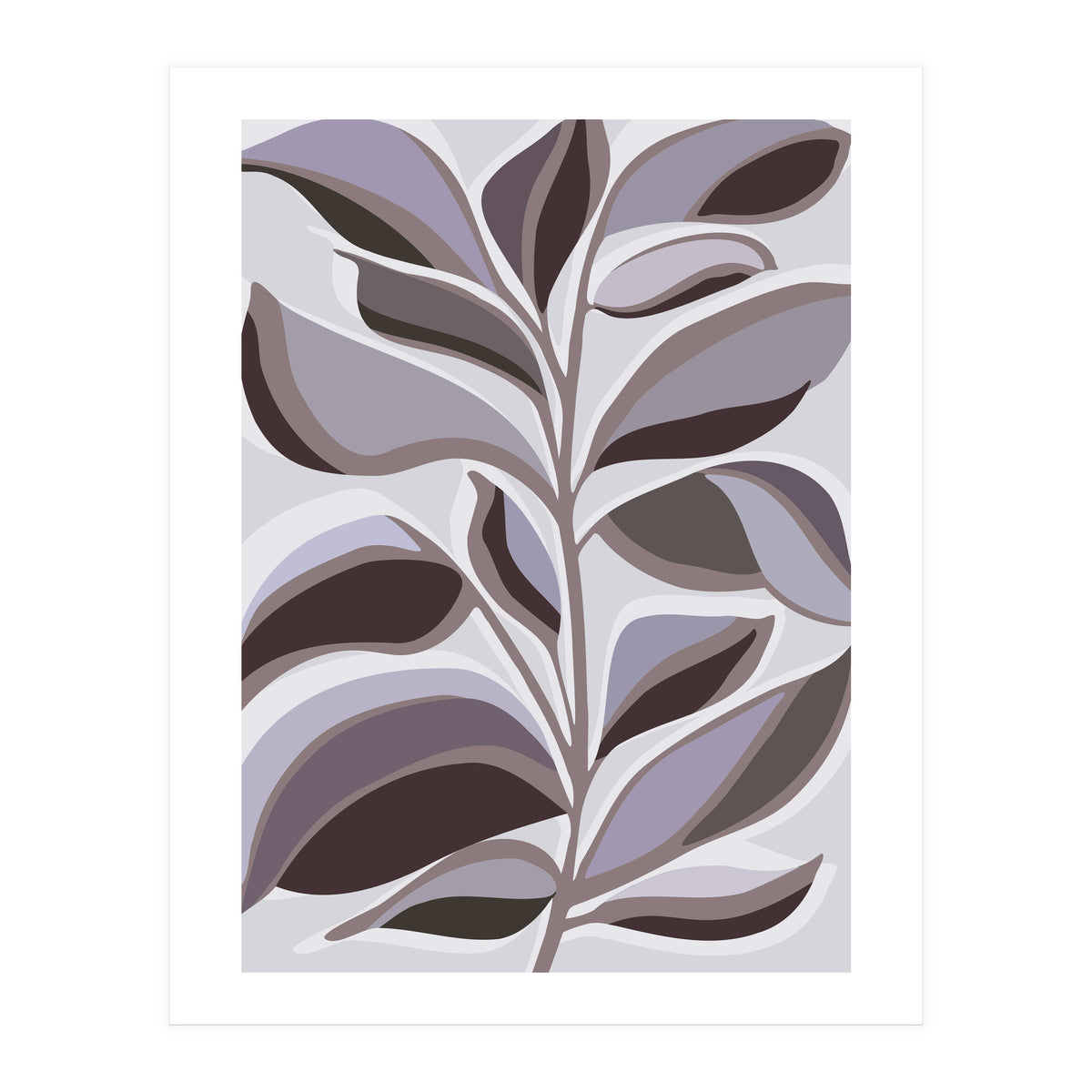 Lavender Floral Abstract (Print Only)