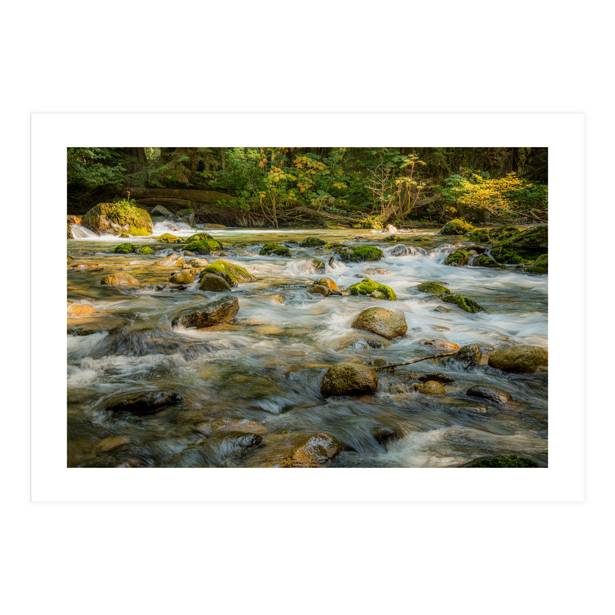 Water Flowing over Rocks (Print Only)