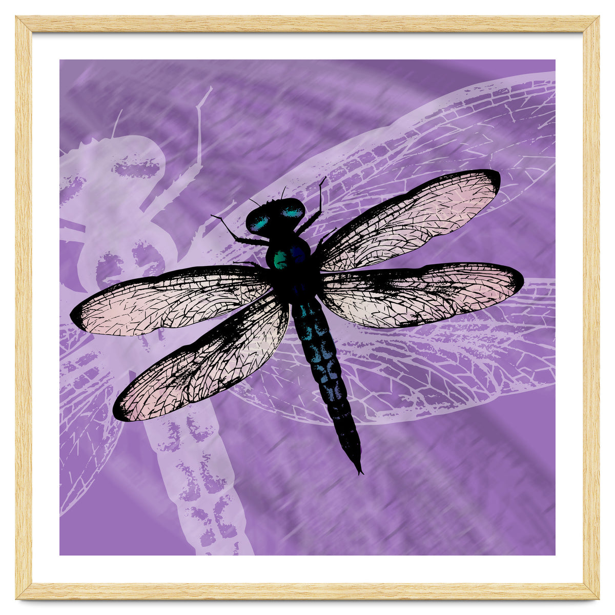 Blue dragonfly vector