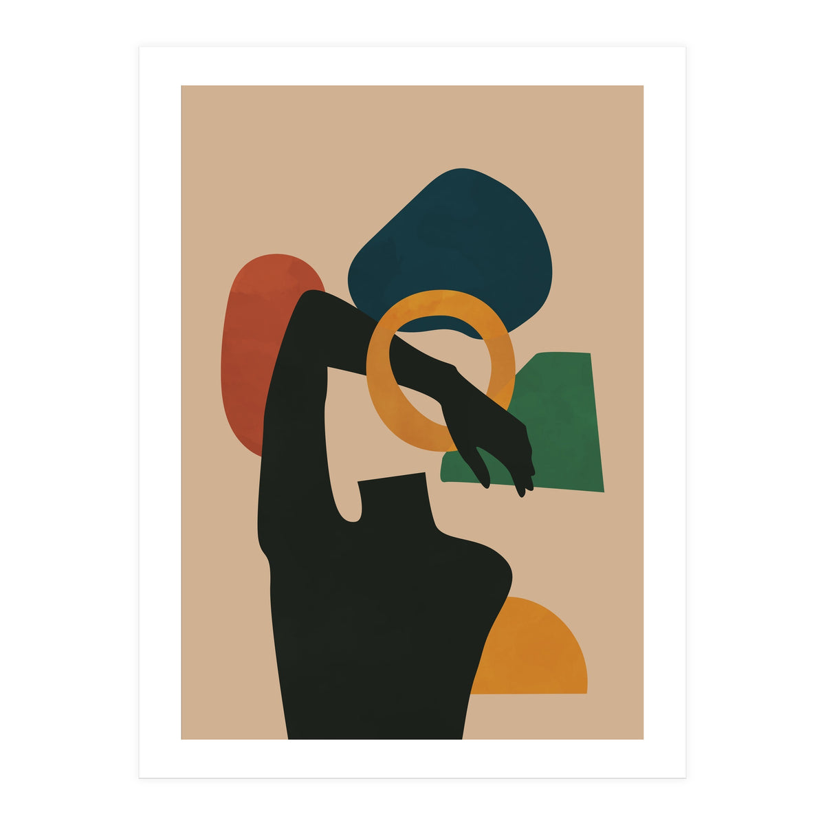 Abstract Body Mind Modern Mid Century (Print Only)