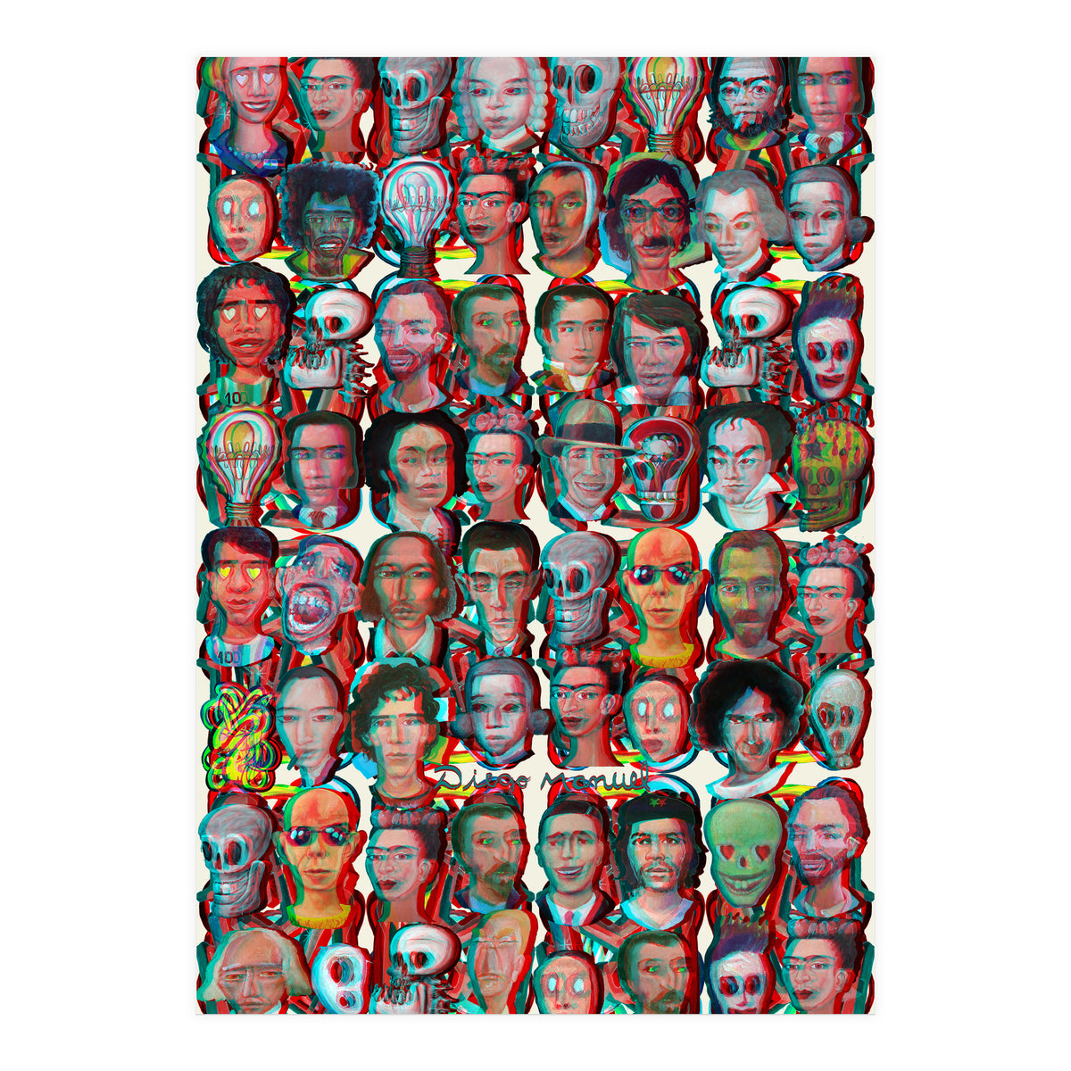 Formas 14 34 3d And Retratos 3 (Print Only)