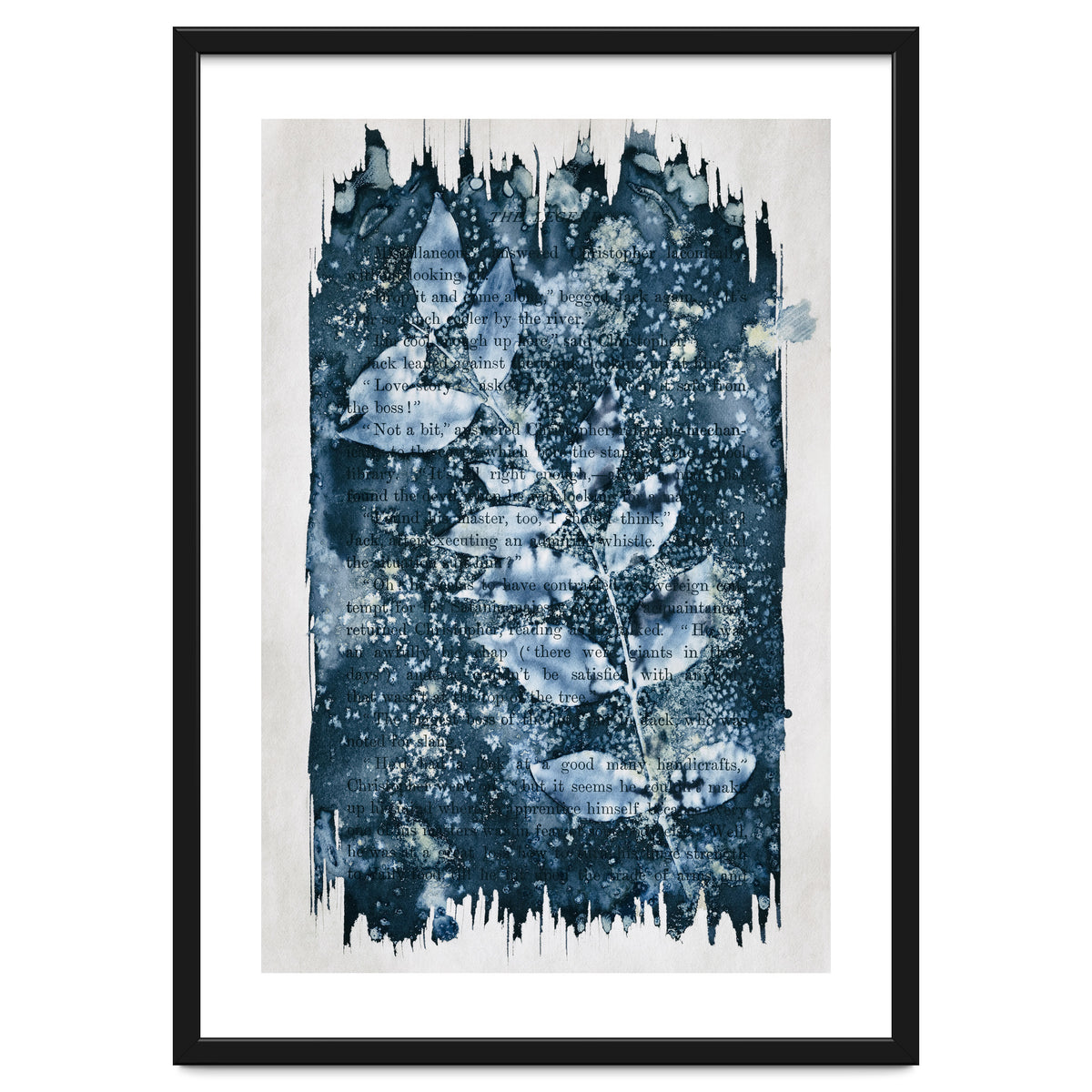 Indigo Blue Botanical Leaves No. 1