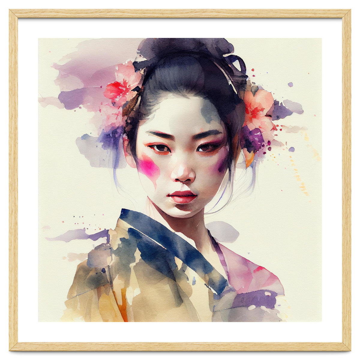 Watercolor Modern Geisha #6