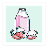 Cute Strawberry Milkshake (Print Only) thumbnail