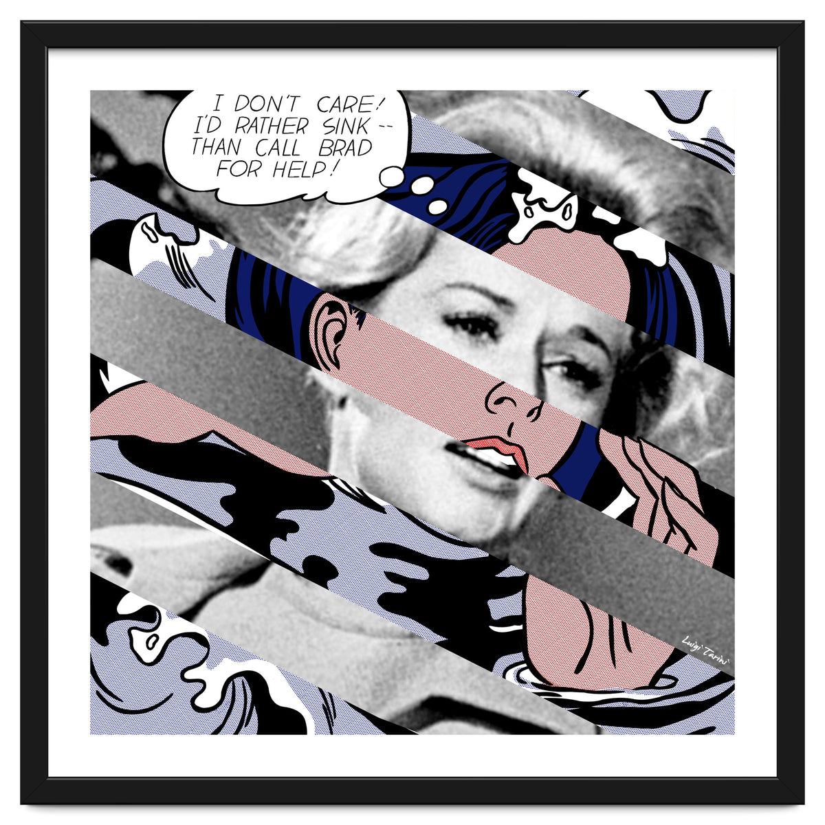 Lichtenstein's Drowning Girl & Tippi Hedren In Birds Big