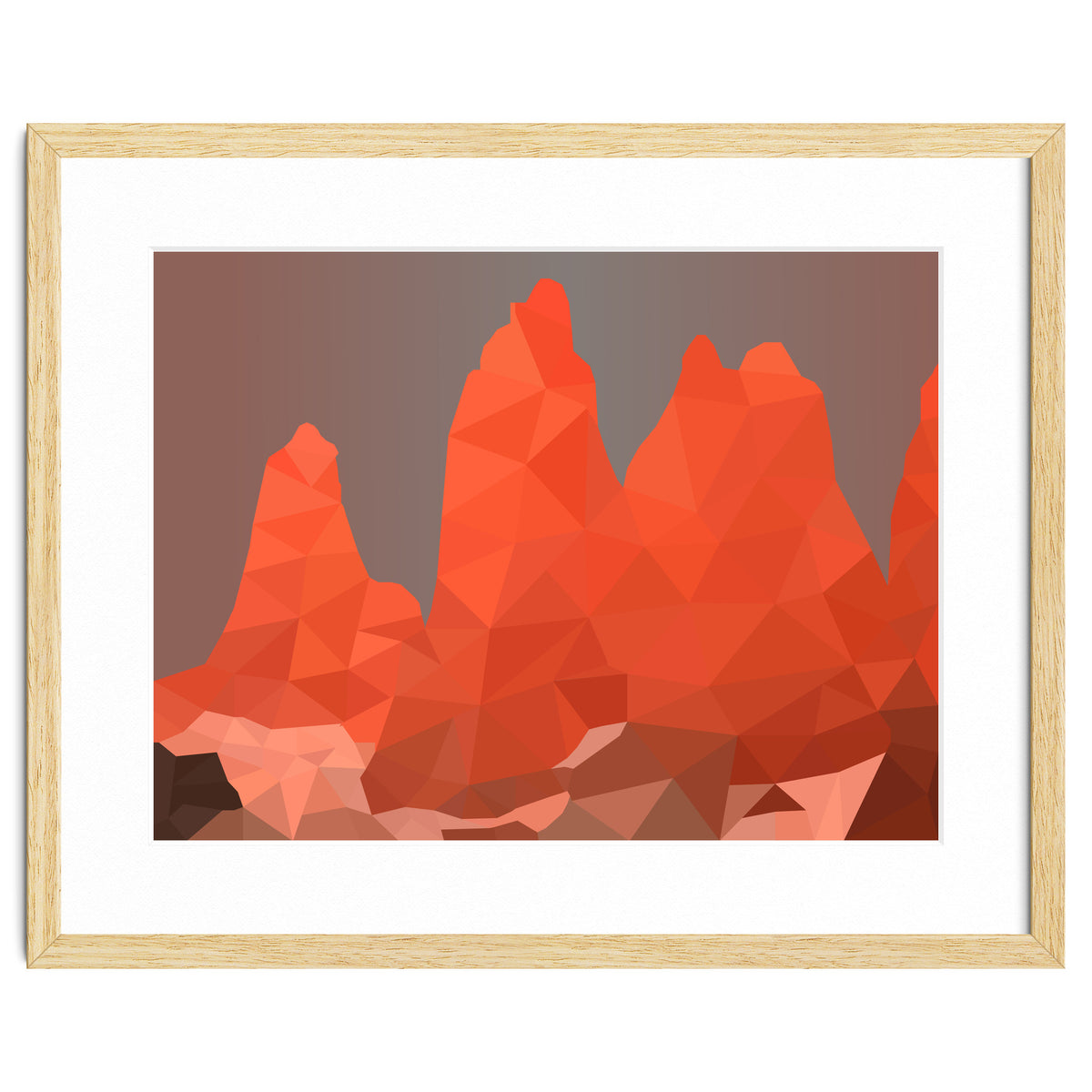 Torres Del Paine National Park Low Poly Art