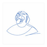 One Line Art Female Dog  (Print Only) thumbnail