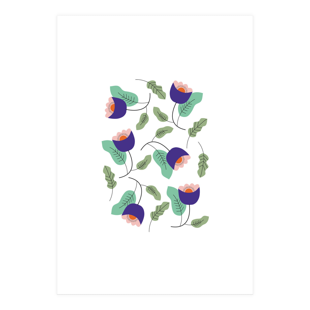 Shine And Rise Flowers Rgb (Print Only)